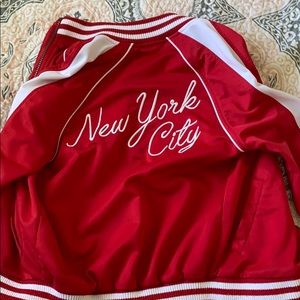 red New York City sweatshirt